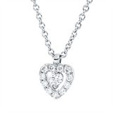 Collier 18 kt WG, mit Öse, 12 Brill. 0,07 ct, TW-si