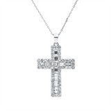 Collier 18 kt WG, 1 Princ. 0,06 ct, F/TW-si, 10 Bag. 0,61 ct, F/TW-si, 48 Brill. 0,69 ct, F/TW-si