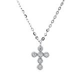 Collier 18 kt WG, 6 Brill. 0,05 ct, F-si