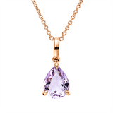 Collier 18 kt RG, mit ZÖ 42 cm, 1 Amethyst 1,45 ct pink