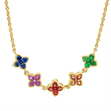 Collier 18 kt GG, mit ZÖ 40 cm + 42,5 cm, 25 Saphire 0,76 ct fancy