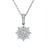 Collier 18 kt WG, mit Öse, 24 Brill. 0,35 ct, F-si, 1 Brill. 0,05 ct, F-si, 4 Brill. 0,03 ct, F-si