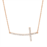 Collier 14 kt RG, 26 Brill. 0,34 ct-si