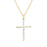 Collier 18 kt GG, 11 Brill. 0,50 ct, F-si