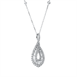 Collier 18 kt WG, ZÖ 40 cm, 56 Brill. 0,60 ct, TW-si, 13 Bag. 0,16 ct, TW-si, 18 Trap. 0,35 ct, TW-si