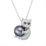 Collier 18 kt WG+RG, 172 Brill. 2,27 ct, TW-vsi/si, 2 Brill. 0,04 ct, fancy, 1 TA schwarz