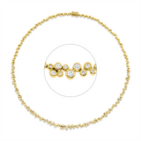 Collier 18 kt GG, 100 Brill. 2,63 ct, TW-si