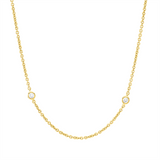 Collier 18 kt GG, 10 Brill. 0,23 ct, TW-si