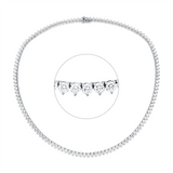 Collier 18 kt WG, 124 Brill. 14,60 ct, F-vsi