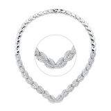 Collier 18 kt WG, 294 Brill. 5,00 ct, F-vsi