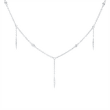 Collier 18 kt WG, 4 Dia. 0,07 ct, W-vsi/si, 27 Brill. 0,09 ct, W-vsi/si
