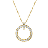Collier 18 kt GG, mit ZÖ 16,17,18 cm, 29 Brill. 0,96 ct, TW-si