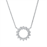 Collier 18 kt WG, 14 Brill. 0,84 ct, TW-vsi/si