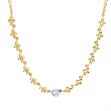 Collier 18 kt GG+WG, 1 Brill. 0,06 ct, TW-pi
