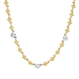 Collier 18 kt GG+WG, 3 Brill. 0,16 ct, TW-pi