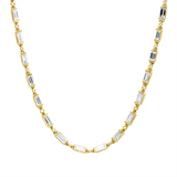 Collier 18 kt GG, 62 Bag. 3,01 ct, TW-vsi