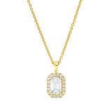 Collier 18 kt GG, mit ZÖ 42 cm, 1 Sm.schliff 0,40 ct, TW-si, 18 Brill. 0,01 ct, TW-si