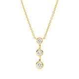 Collier 18 kt GG, 3 Brill. 0,23 ct, TW-si