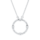 Collier 18 kt WG, 24 Brill. 0,48 ct, TW-si