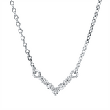 Collier 18 kt WG, 7 Brill. 0,05 ct, TW-si