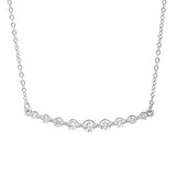 Collier 18 kt WG, 9 Brill. 0,25 ct, TW-si