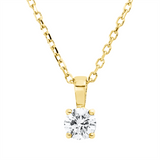 Collier 18 kt GG, mit ZÖ 40 cm + 42 cm, 1 Brill. 0,20 ct, TW-si