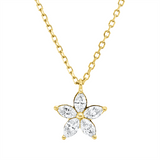 Collier 18 kt GG, mit ZÖ 40 cm + 42 cm, 5 Nav. 0,25 ct, TW-si
