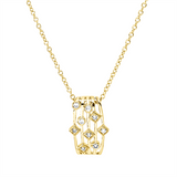 Collier 18 kt GG, mit ZÖ 40 cm, 42,5cm, 4 Dia. 0,02 ct, TW-si, 5 Dia. 0,04 ct, TW-si