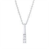Collier 18 kt WG, mit ZÖ 40 cm, 42cm, 1 Brill. 0,04 ct, TW-si, 2 Brill. 0,04 ct, TW-si