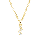 Collier 18 kt GG, mit ZÖ 40 cm, 42,5cm, 4 Dia. 0,02 ct, TW-si