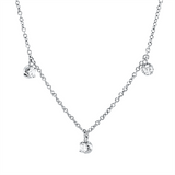 Collier 18 kt WG, mit ZÖ 40 cm, 42,5cm, 7 Brill. 0,49 ct, TW-si
