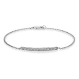 Armband 14 kt WG, 76 Brill. 0,36 ct, TW-si