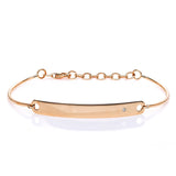 Armband 14 kt RG, 1 Brill. 0,01 ct, TW-si