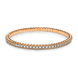 Armband 18 kt RG, Flex-Band, variabel, 65 Brill. 4,93 ct, TW-si