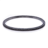 Armband 18 kt WG, Flex-Band, variabel, schw. rho, 87 Brill. 2,39 ct, schwarz