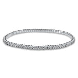 Armband 18 kt WG, Flex-Band, variabel, rhodinier, 92 Brill. 2,39 ct, TW-si