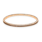 Armband 18 kt RG, Flex-Band, variabel, 86 Brill. 0,70 ct, braun