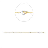 Armband 18 kt GG+WG, 88 Brill. 0,39 ct, TW-si