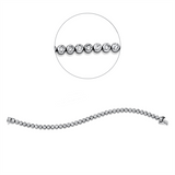 Armband 14 kt WG, 40 Brill. 10,00 ct, TW-si
