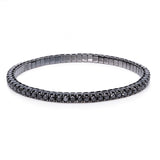 Armband 18 kt WG, Flex-Band, variabel, schwa.rho, 65 Brill. 5,98 ct, schwarz