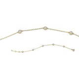 Armband 18 kt GG, mit ZÖ 15.5 cm + 16.5 cm, 5 Brill. 0,45 ct, TW-si