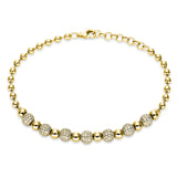 Armband 18 kt GG, 420 Brill. 1,56 ct, TW-si