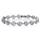 Armband 18 kt WG, 389 Brill. 4,10 ct, TW-si