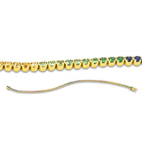 Armband 18 kt GG, 91 Saphire 1,21 ct fancy