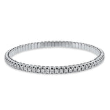 Armband 18 kt WG, Flex-Band, variabel, rhodinier, 72 Brill. 3,78 ct, TW-si