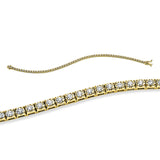 Armband 18 kt GG, 61 Brill. 1,05 ct, TW-si