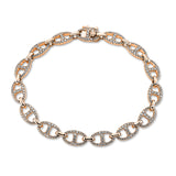 Armband 18 kt RG, 105 Brill. 0,96 ct, TW-si, 298 Brill. 0,95 ct, TW-si