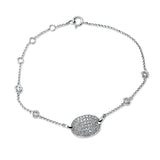 Armband 18 kt WG, 59 Brill. 0,47 ct, W-si