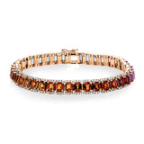 Armband 18 kt RG, 234 Brill. 1,65 ct, TW-si, 39 Saphire 21,05 ct multicolor