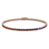 Armband 18 kt RG, 68 Saphire 5,80 ct fancy